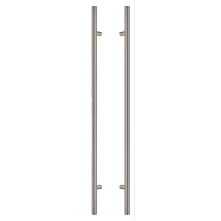 Sure-Loc Hardware 72 Round Long Door Pull, Double-Sided, Satin Stainless